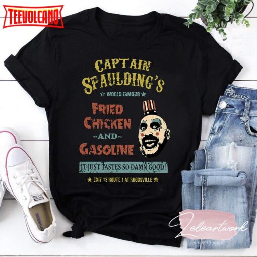 Captain Spaulding’s World Famous Fried Chicken and Gasoline Retro T-Shirt