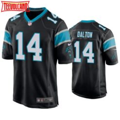 Carolina Panthers Andy Dalton Black Game Jersey