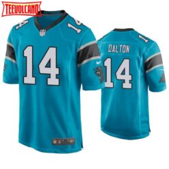 Carolina Panthers Andy Dalton Blue Game Jersey