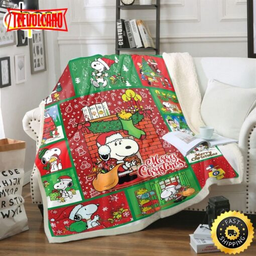 Cartoon Snoopy Christmas Fan Made All Season 3D Snoopy Blanket Christmas