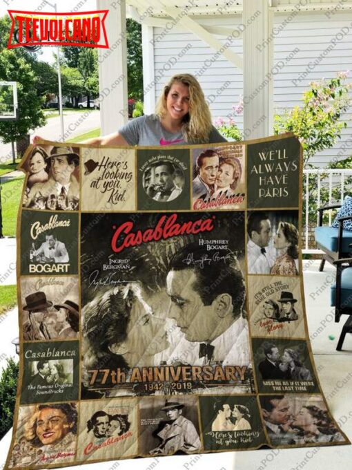 Casablanca 3D Customized Quilt Blanket