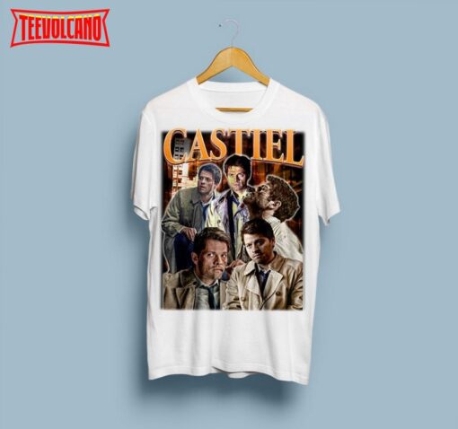 Castiel Shirt TV Series 90s Supernatural Tshirt Vintage Graphic T Shirt