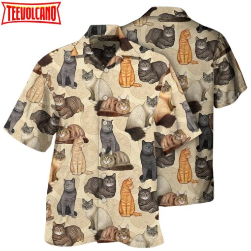 Cat Make Me Happy Lovely Hawaiian Shirt, For Cat Lovers