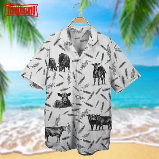 Cattle Pattern – Hawaiian Shirt, Unisex Aloha Short Sleeve Casual Shirt