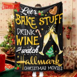 Celebrate Christmas Golden Champagne Christmas Blanket