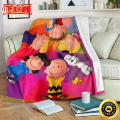 Charlie Brown And Snoopy Family And Woodstock The Peanuts Movie Snoopy Blanket