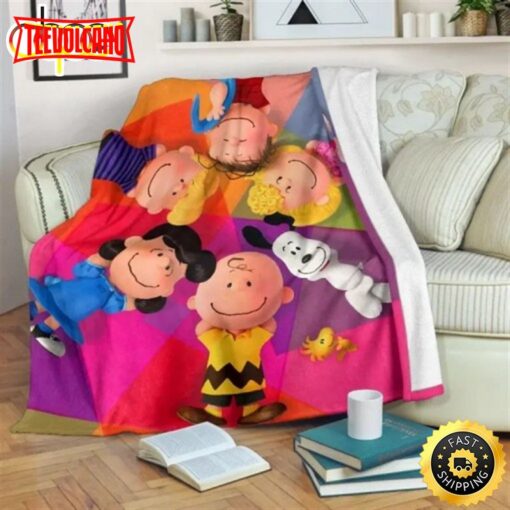 Charlie Brown And Snoopy Family And Woodstock The Peanuts Movie Snoopy Blanket