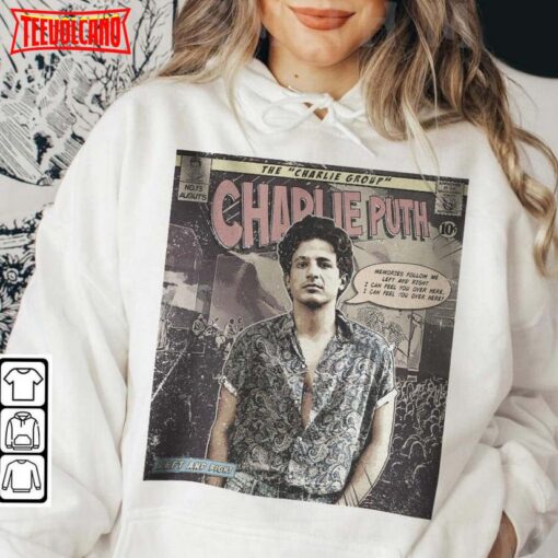 Charlie Puth Comic Book Art Charlie Album World Tour Ticket 2023 T Shirt