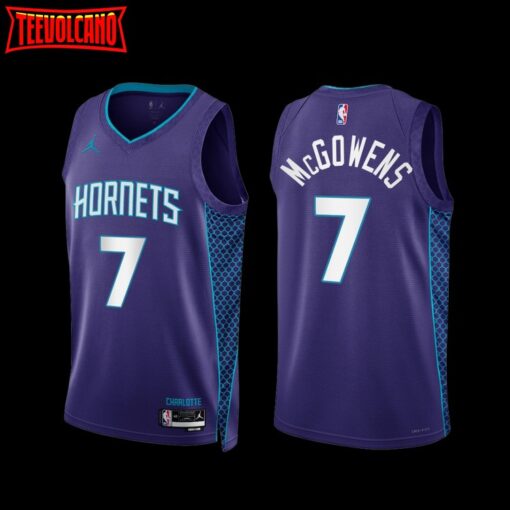 Charlotte Hornets Bryce McGowens 2022-23 Purple Statement Edition Jersey