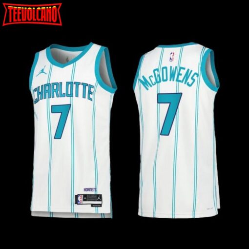 Charlotte Hornets Bryce McGowens 2022-23 White Association Edition Jersey