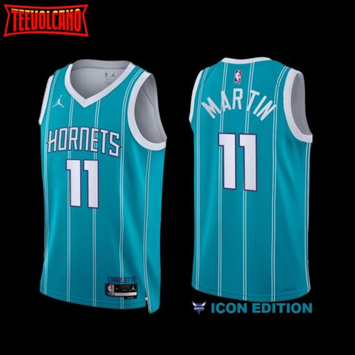 Charlotte Hornets Cody Martin 2022-23 Icon Edition Jersey Teal