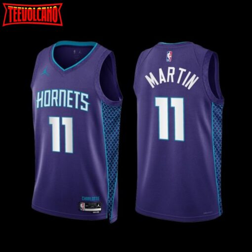 Charlotte Hornets Cody Martin 2022-23 Purple Statement Edition Jersey