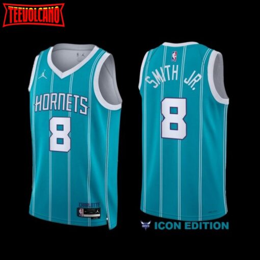 Charlotte Hornets Dennis Smith Jr. 2022-23 Icon Edition Jersey Teal