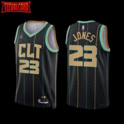 Charlotte Hornets Kai Jones 2022-23 Black City Edition Jersey