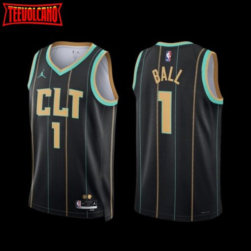 Charlotte Hornets LaMelo Ball 2022-23 City Edition Jersey Black