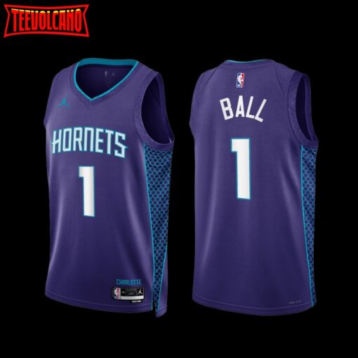 Charlotte Hornets LaMelo Ball 2022-23 Purple Statement Edition Jersey