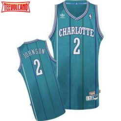 Charlotte Hornets Larry Johnson Green Throwback Jersey