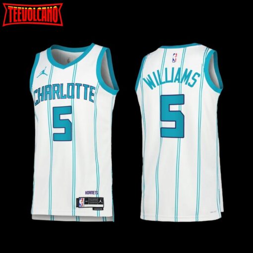 Charlotte Hornets Mark Williams 2022-23 White Association Edition Jersey