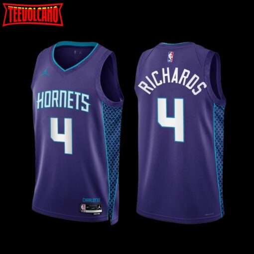 Charlotte Hornets Nick Richards 2022-23 Purple Statement Edition Jersey