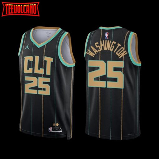 Charlotte Hornets P.J. Washington 2022-23 Black City Edition Jersey