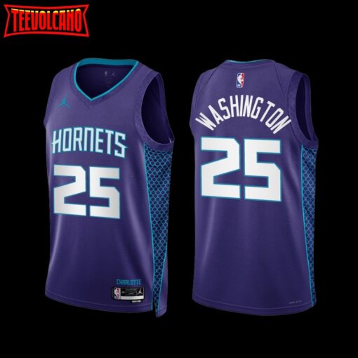 Charlotte Hornets P.J. Washington 2022-23 Purple Statement Edition Jersey