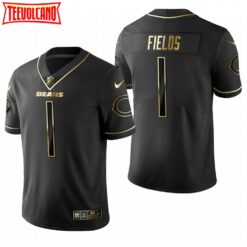 Chicago Bears Justin Fields Black Golden Limited Jersey