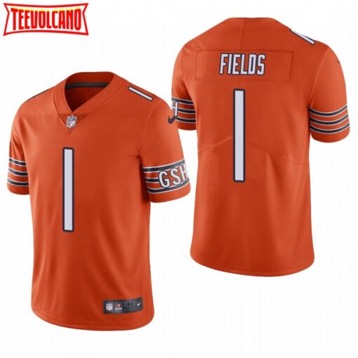 Chicago Bears Justin Fields Orange Limited Jersey