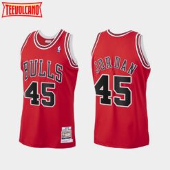 Chicago Bulls 45 Michael Jordan Red 1984-85 Throwback Jersey