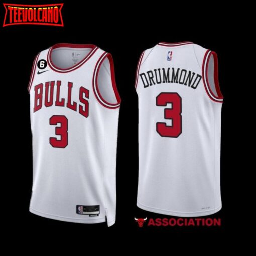 Chicago Bulls Andre Drummond 2022-23 White Association Edition Jersey