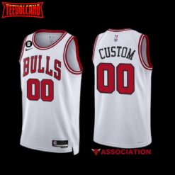Chicago Bulls Custom 2022-23 White Association Edition Jersey