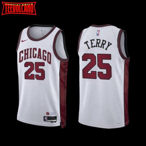 Chicago Bulls Dalen Terry 2022-23 City Edition Jersey – White