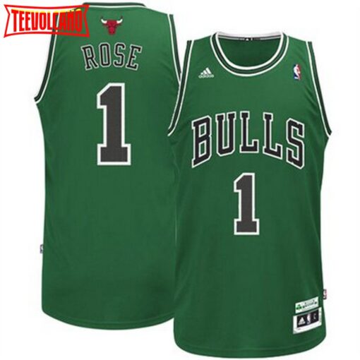 Chicago Bulls Derrick Rose Green Throwback Jersey