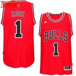 Chicago Bulls Derrick Rose Red Throwback Jersey