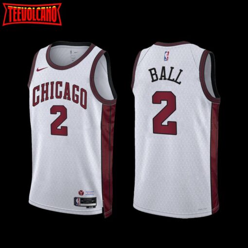 Chicago Bulls Lonzo Ball 2022-23 City Edition Jersey White