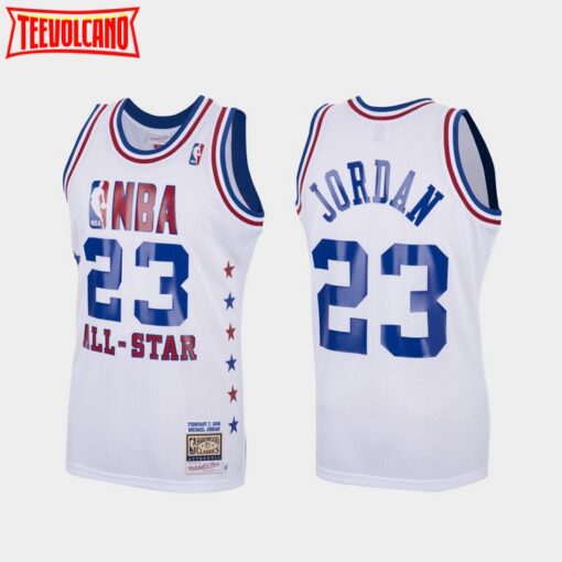 Chicago Bulls Michael Jordan 1988 All Star White Throwback Jersey