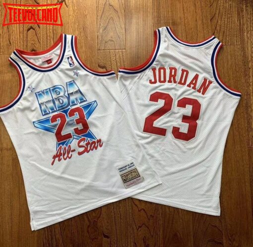 Chicago Bulls Michael Jordan 1991 All Star White Throwback Jersey