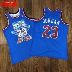 Chicago Bulls Michael Jordan 1993 All Star Blue Throwback Jersey