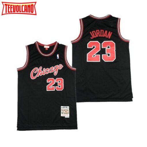 Chicago Bulls Michael Jordan Black 1997 1998 Throwback Jersey