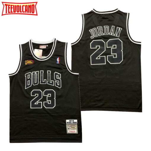 Chicago Bulls Michael Jordan Black 1997-98 Finals Throwback Jersey