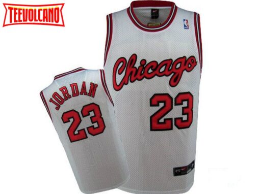 Chicago Bulls Michael Jordan White Throwback Jersey