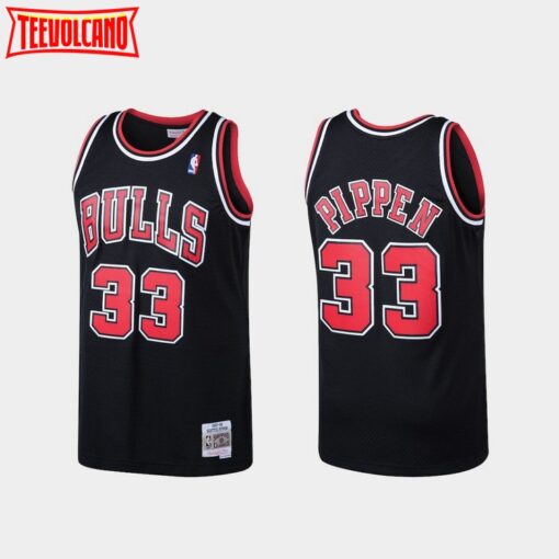 Chicago Bulls Scottie Pippen Black 1997-98 Throwback Jersey