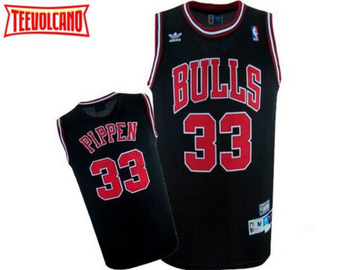 Chicago Bulls Scottie Pippen Black Throwback Jersey