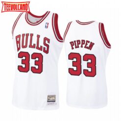 Chicago Bulls Scottie Pippen White Throwback Jersey