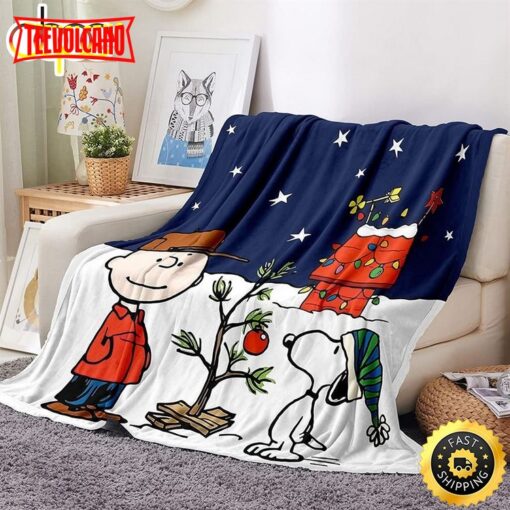 Christma Snoopy Merry Christmas Dog Tree Snowflake Snoopy Blanket Christmas