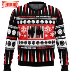 Christmas Backgammon Board Games Ugly Christmas Sweater