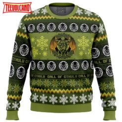 Christmas Call of Cthulu Board Games Ugly Christmas Sweater