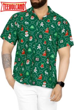 Christmas Funky Hawaiian Casual Short Sleeve Aloha Shirt