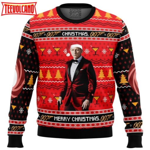 Christmas, Merry Christmas 007 James Bond Ugly Christmas Sweater