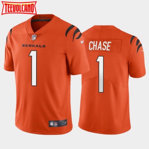 Cincinnati Bengals Ja’Marr Chase 2021 Orange Limited Jersey