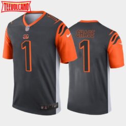 Cincinnati Bengals Ja’Marr Chase Silver Inverted Limited Jersey